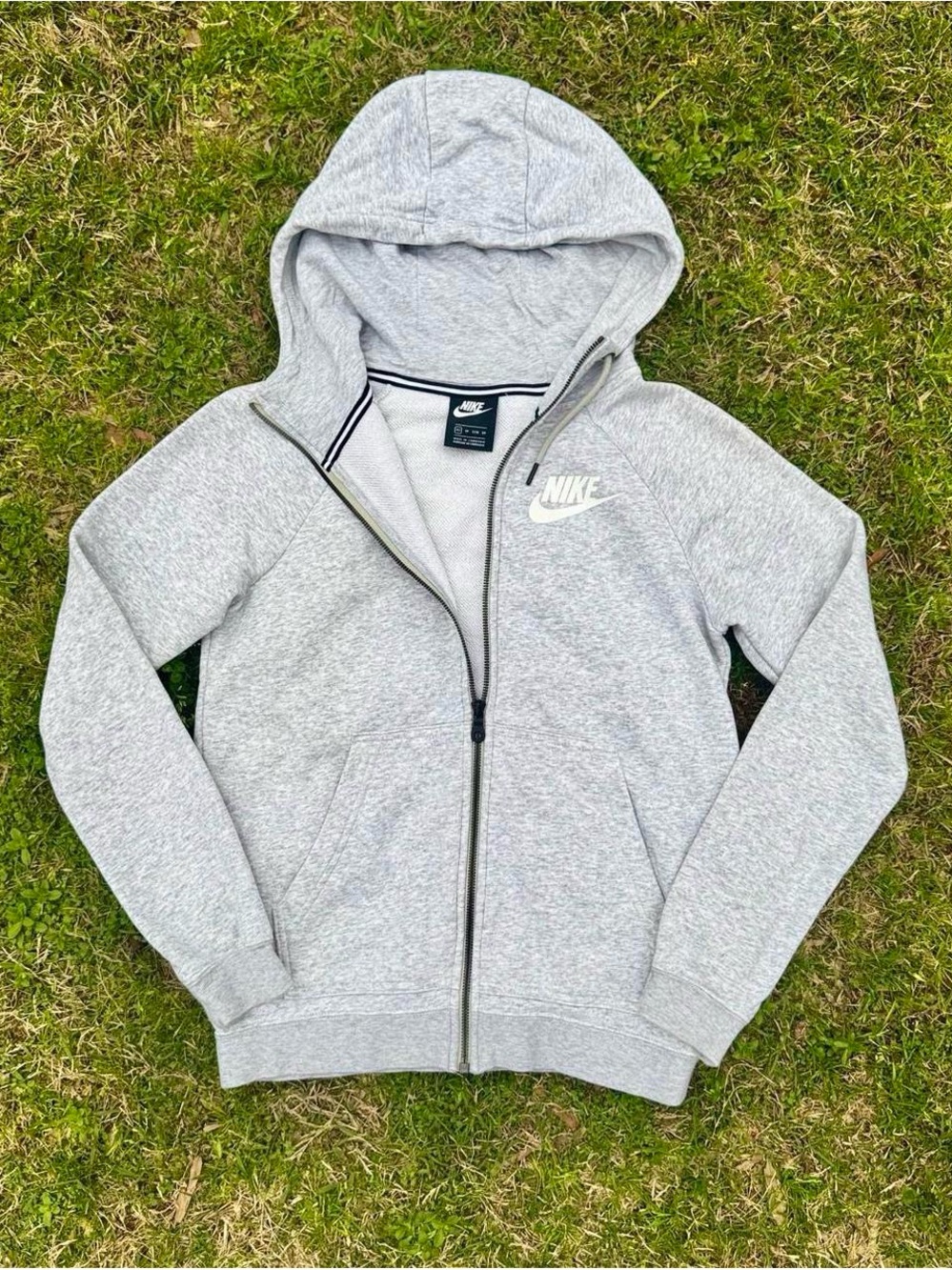 Nike Light Gray Full-Zip Hoodie Jacket